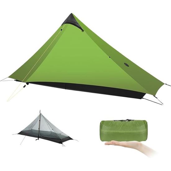 Tente Ultra Légère 1 Personne - 0.5kg, Imperméable PU3000mm, Pour Randonnée Et Camping