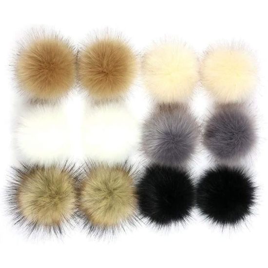 PATIKIL Lot De 6 Pompons En Fausse Fourrure Pour Chapeaux PATIKIL Lot De 6 Pompons En Fausse Fourrure Pour Chapeaux
