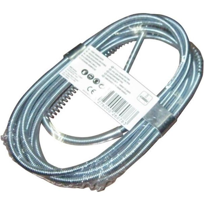 Déboucheur furet pour canalisation, 3 mètres