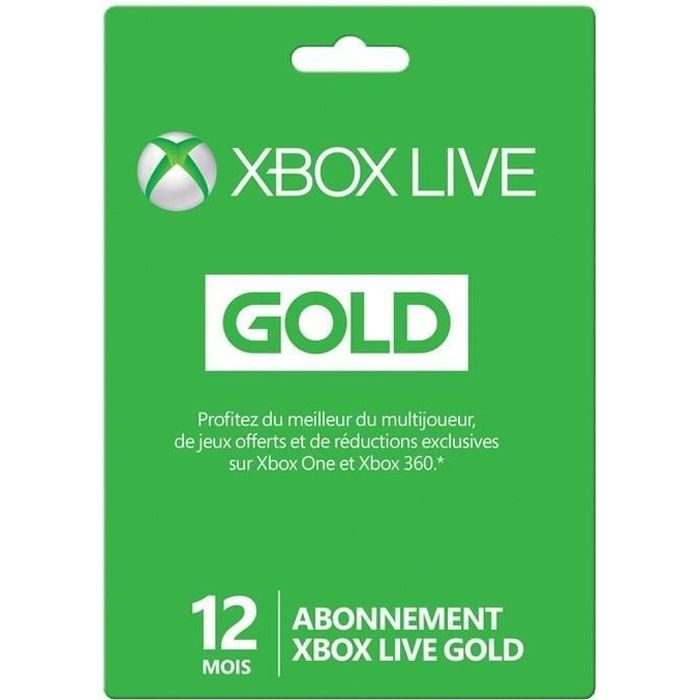 Abonnement XBOX Live Gold 12 mois