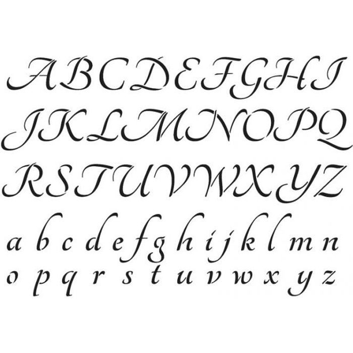 Pochoir A4 'Artemio' Alphabet