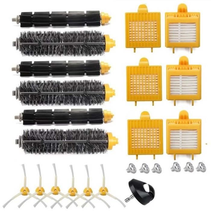 Batteur de brosse de poils de haute qualité flexible pour oeuf brosse latérale Hepa Kit de filtre pour iRobot Roomba série 700 770