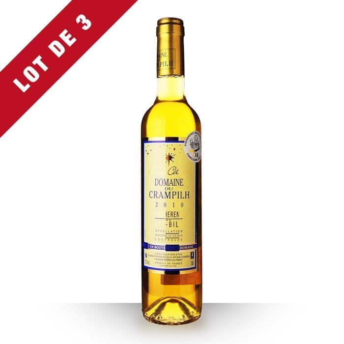 3X Domaine du Crampilh Céleste 2010 Blanc 50cl AOC Pacherenc du Vic-Bilh - Vin Blanc