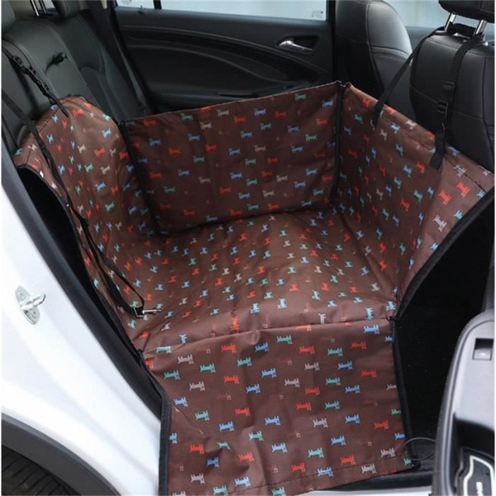 Sac de transport,HJKL housse de siège arrière de voiture Porte animal domestique, pour chien, tapis - Type Coffee Dog-Single Seat