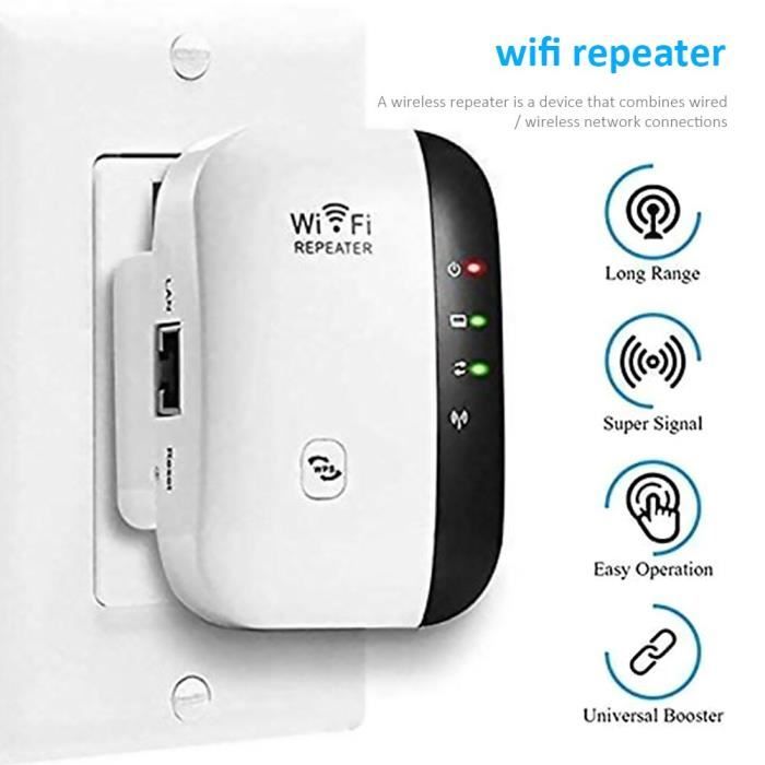 Prise américaine sans fil Wifi répéteur 300Mbps WiFi Booster 2.4G Wifi Signal amplificateur longue portée Wifi*ES6251