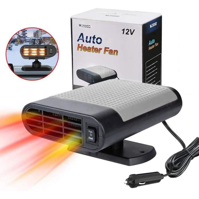 Chauffage de voiture portable 12 V - Dégivrage rapide - Dégivrage et désembuage automatique - Ventilateur électronique de voiture