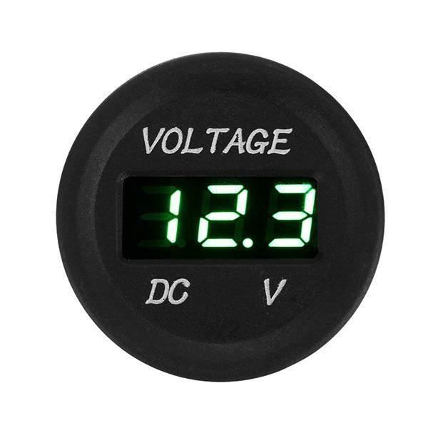 DC 6V-30V LED Voltmètre Voltage Digital Cable Pr Voiture Moto vert L10368