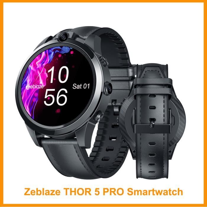 4G Zeblaze THOR 5 PRO montre intelligente GPS 1.6 pouces 5.0MP double carame fréquence cardiaque appels vidéo moniteur de vitesse TH