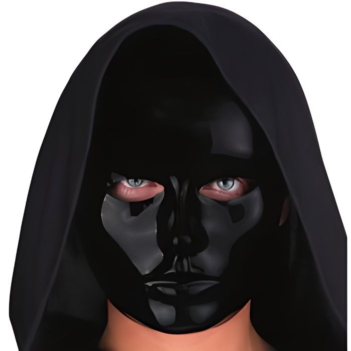 Masque visage noir adulte