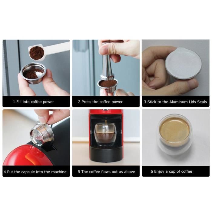 WIPES Filtre à café en acier inoxydable pour LAVAZZA A MODO MIO