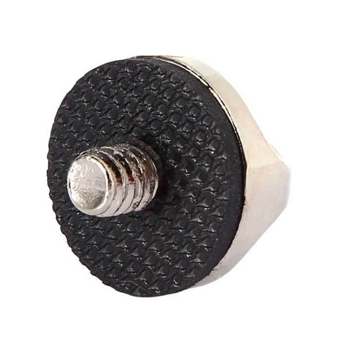 Qiilu adaptateur de vis Adaptateur à vis argenté 1/4 'pour support de plaque à dégagement rapide pour trépied de sangle de