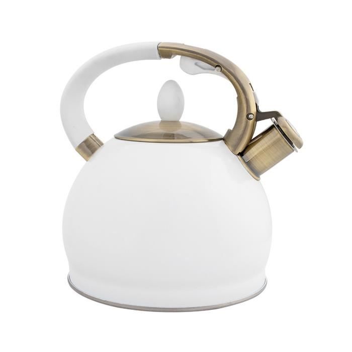 Carafes d'eau,Cuisinière Induction café sifflement automatique cuisinière haut cuisine batterie de cuisine bouteille - Type WHITE