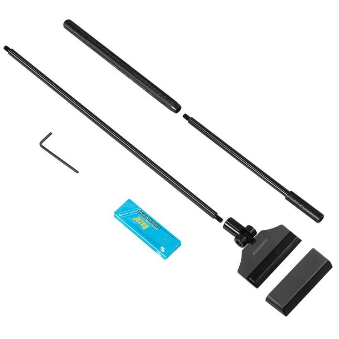 Nettoyant de rasoir de nettoyage de grattoir d'algues en acier inoxydable pour aquarium d'aquarium avec 10 lames de pièces (65 cm)
