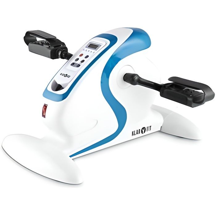 Klarfit Cycloony MiniBike Appareil d'entraînement 120 kg télécommande blanc/bleu