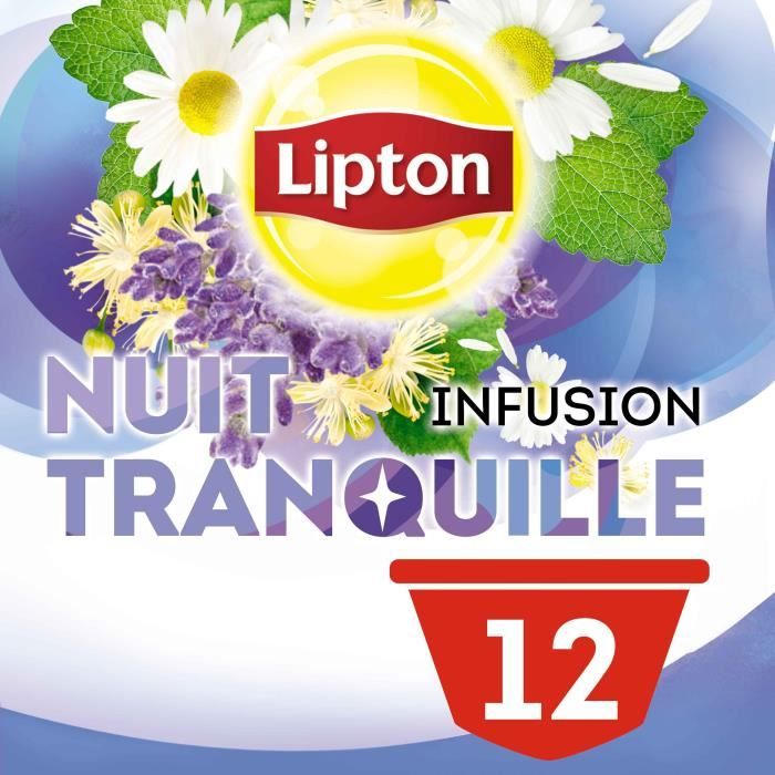 LIPTON Tisane Nuit Tranquille 12 Capsules - 24 g
