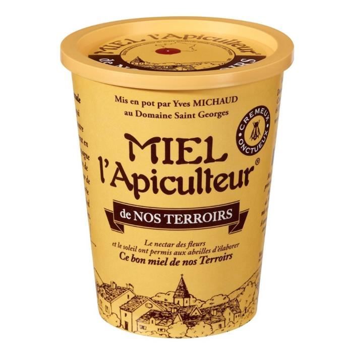Miel l’Apiculteur de Nos Terroirs Crémeux Onctueux 500g (lot de 4)