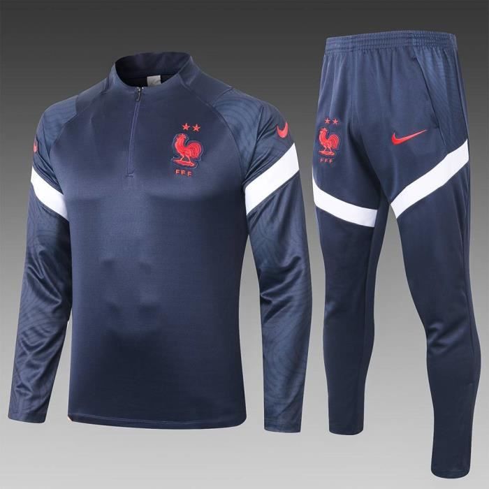 Survêtements Foot Homme Equipe de France - Maillot Foot Enfants Garçon Homme 20-21 Survêtements Foot Maillot de Foot