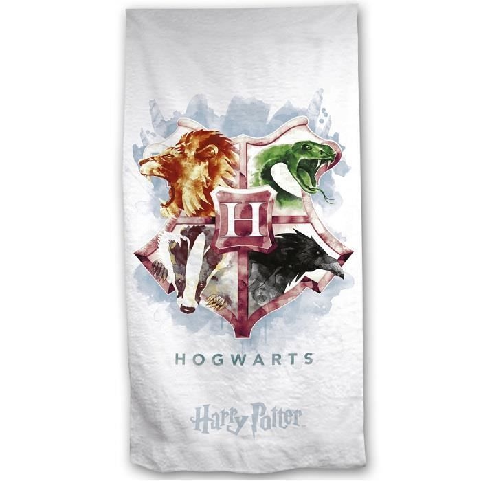 Serviette de plage Harry Potter Poudlard 70x140cm Coton