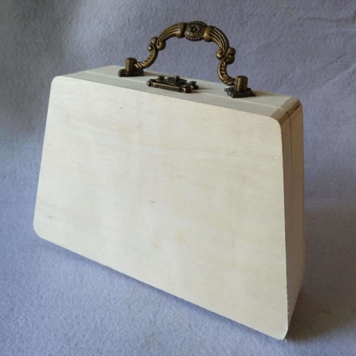 Diy Wooden Painting Jewelry Storage Portable Jewelery Container Makeup Organizer Table Bin BOITE A BIJOUX