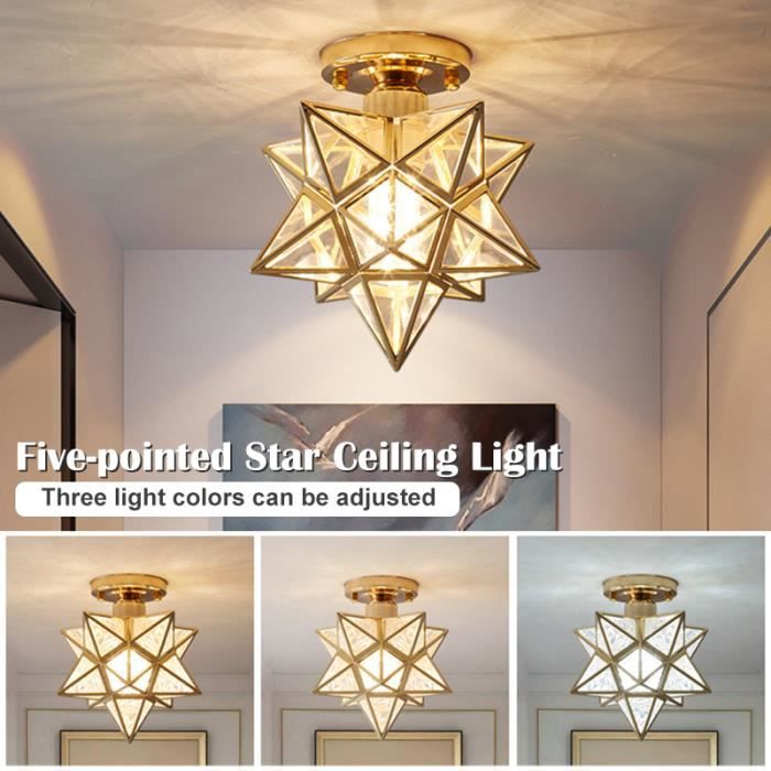 LED Plafonnier moderne, Lampe de plafond à surface en forme de étoile pour Salon, Chambre à coucher, Escalier, Couloir - B