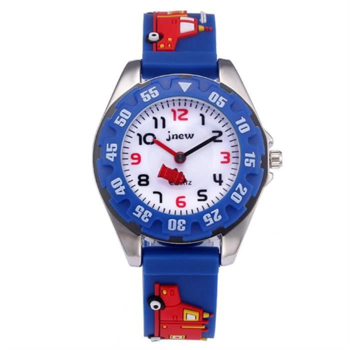 SHARPHY Montre Enfant Garcon Fille de marque silicone Sport étanche Montre-bracelet pour enfants cadeau de Noël bleu