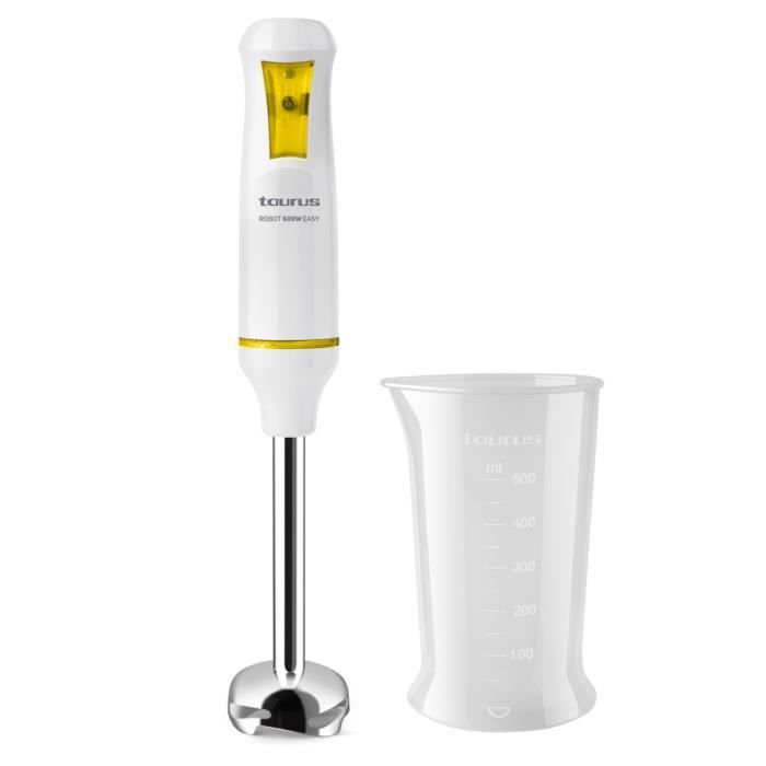 Mixeur plongeant Taurus Robot 600 Easy Inox de 600W avec bol mesureur de 500ml
