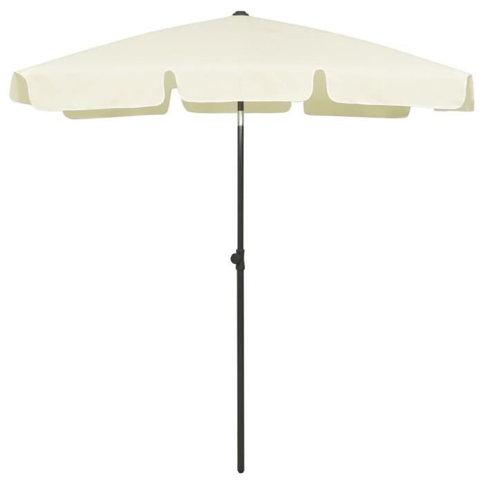 Parasol de plage Jaune sable 180x120 cm MEY