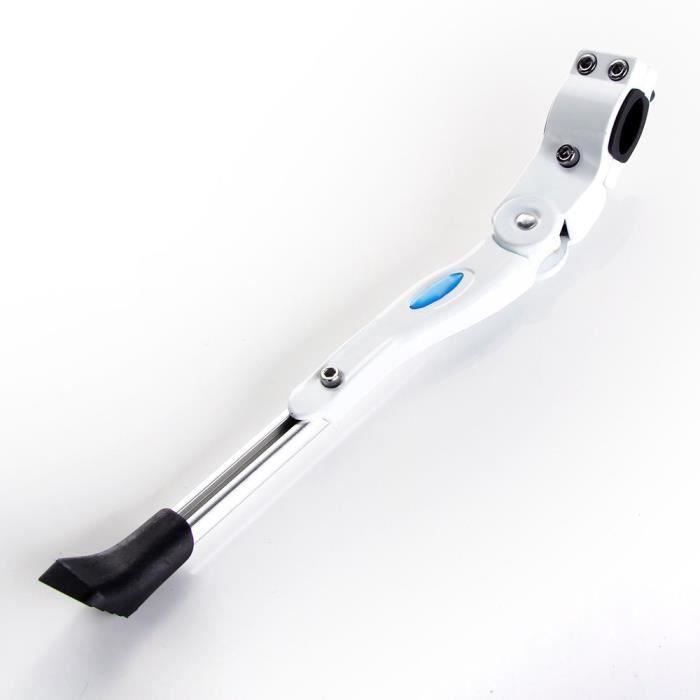 LE02068-Blanc Alliage d'aluminium Velo Cyclisme Bicyclette Bequille Convient pour 16 20 24 26 ''