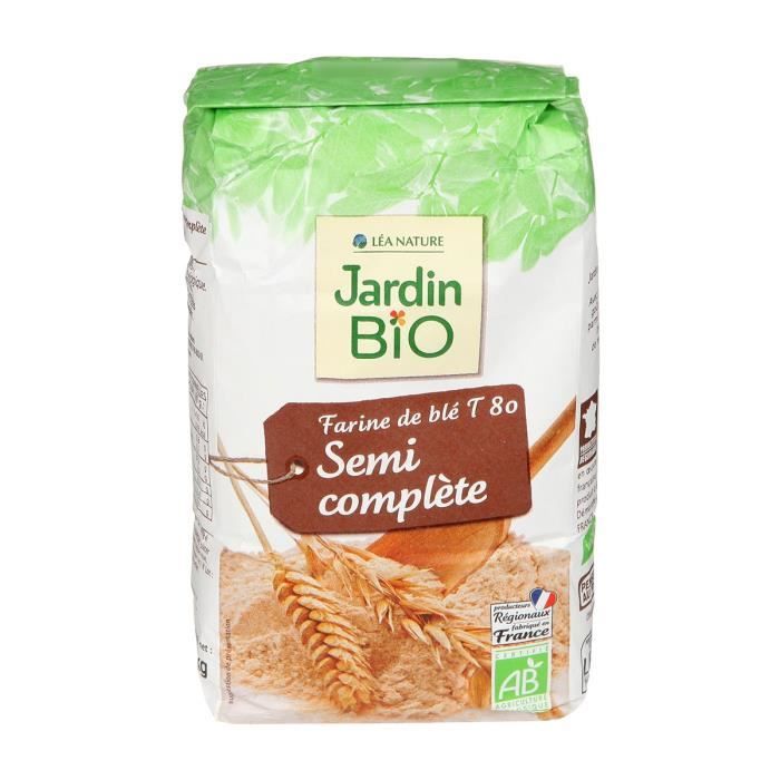 JARDIN BIO Farine de blé semi complète bio - 1 kg