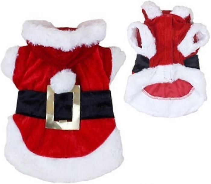 Costume De Noël Pour Chien - Père Noël / Renne - Taille XL - Flanelle Rouge