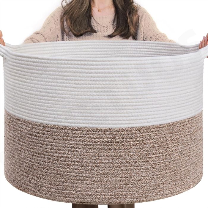 Petit Panier De Rangement En Corde De Coton Tressée – Organisateur Étagère 21 X 13 Cm – Style Naturel Boho