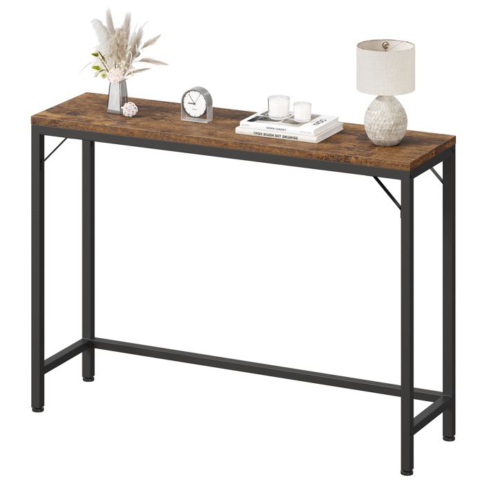 en.casa] Console tafel Kokemäki met pinpoten 82x120x18 cm z - Tafels