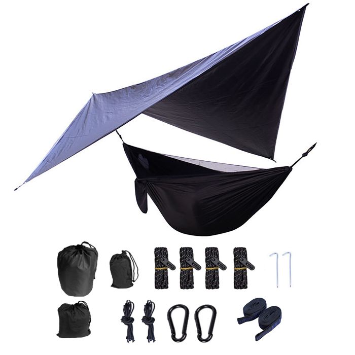 Hamacs 280 Hamac De Camping Chaise Suspendue Avec Moustiquaire Parasol Ouverture Rapide Chaise Suspendue Pour Campeurs En Plein Air
