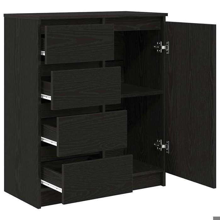 Promotion mai * Buffet bahut - Armoire de rangement - avec tiroirs chêne noir 71x35x84 cm EU5872861581