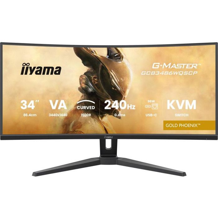 Écran plat - iiyama - G-MASTER GCB3486WQSCP-B1 - 34 pouces - 1440 x 3440 pixels - 21:9