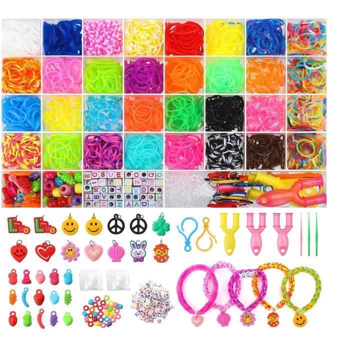 Elekin Bricolage Elastique Bracelet Kit, 5-12 Ans Enfant Jouet, Perles Bracelet Fille Kit Fabrication Creation - Beaux-Arts et Loisirs créatifs Elekin Bricolage Elastique Bracelet Kit, 5-12 Ans Enfant Jouet, Perles Bracelet Fille Kit Fabrication Creation - Beaux-Arts et Loisirs créatifs