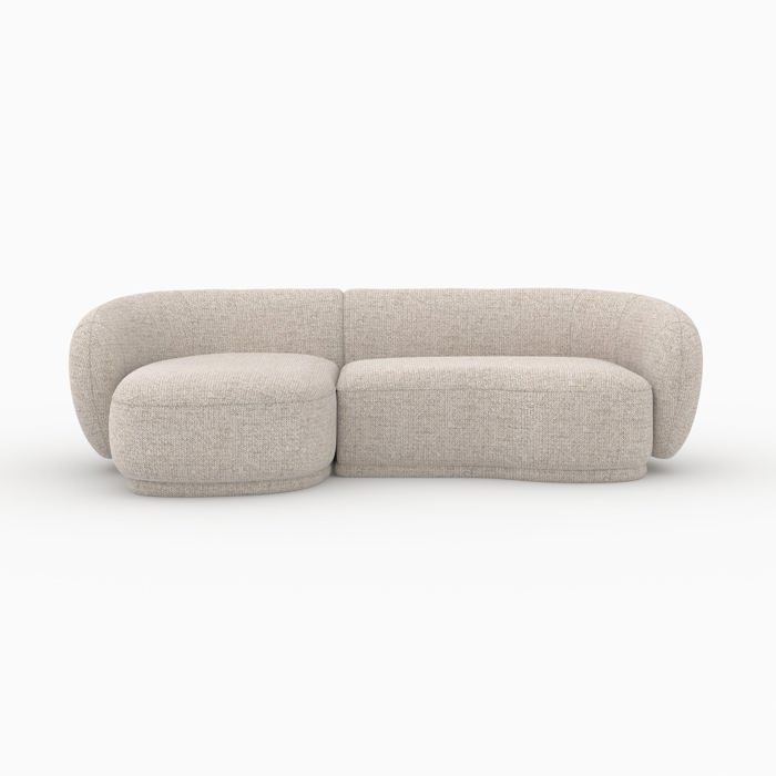 Canapé dangle modulable 4 places en tissu beige chiné - Nova - Maison Pavane