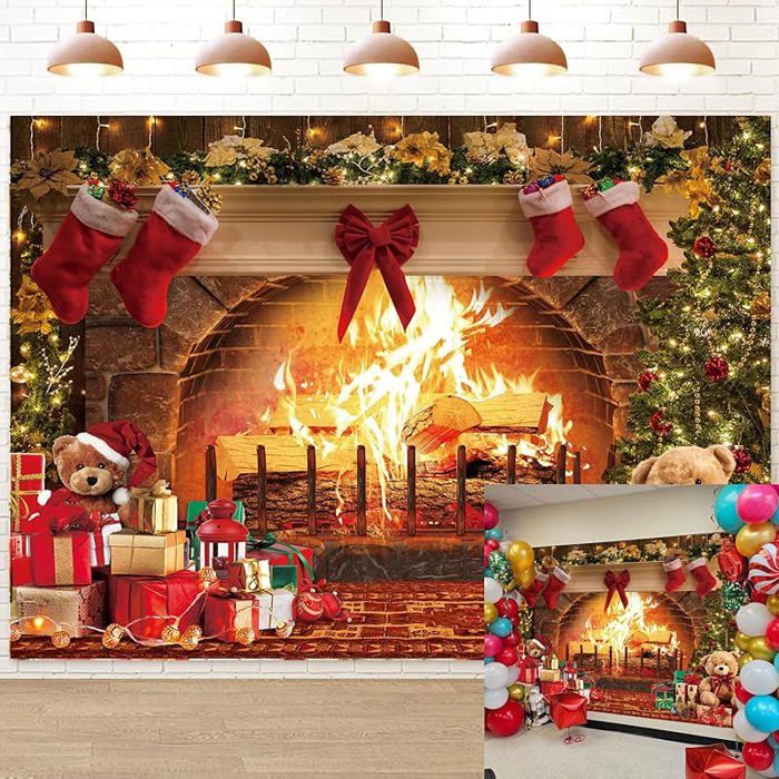 Toile de Fond 80x120cm pour La Décoration De Noël Photo Vinyle Fond