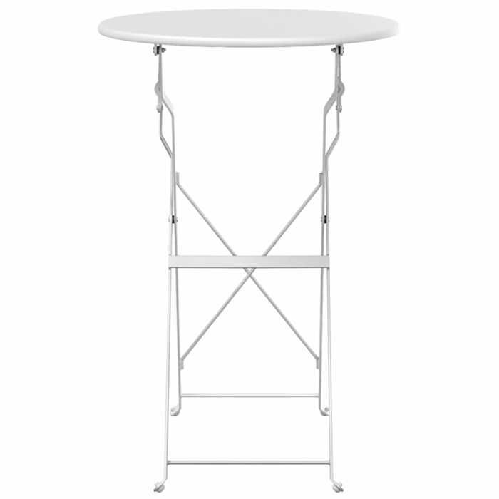Black Friday Table bistrot - BURKE - Pour jardin - Blanc Ø50x71 cm Acier revêtu de poudre TTT25 Black Friday Table bistrot - BURKE - Pour jardin - Blanc Ø50x71 cm Acier revêtu de poudre TTT25
