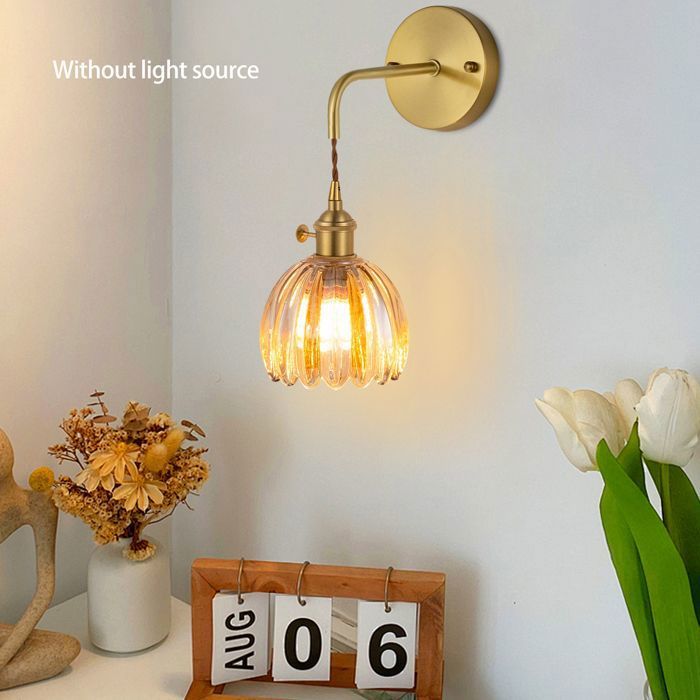 Tea colored flower hanging line wall lamp E27 * 1.110-220V (without light source) - E27 * 1 European standard