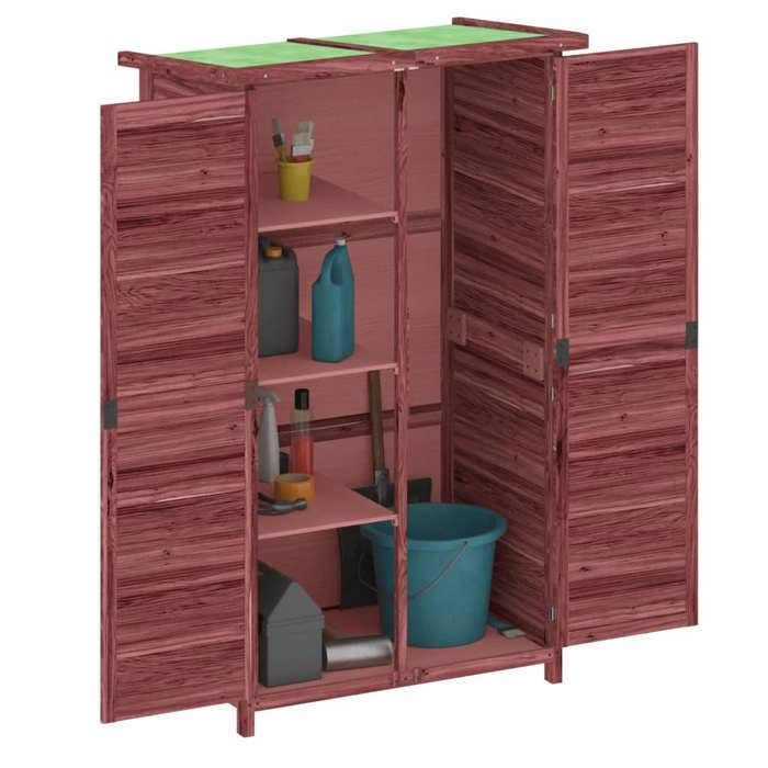 En PromotionAbri à outils de jardin Moderne - ABOTT@ abri de rangement/Armoire haut - moka 83x57x140cm bois massif pin B7939800