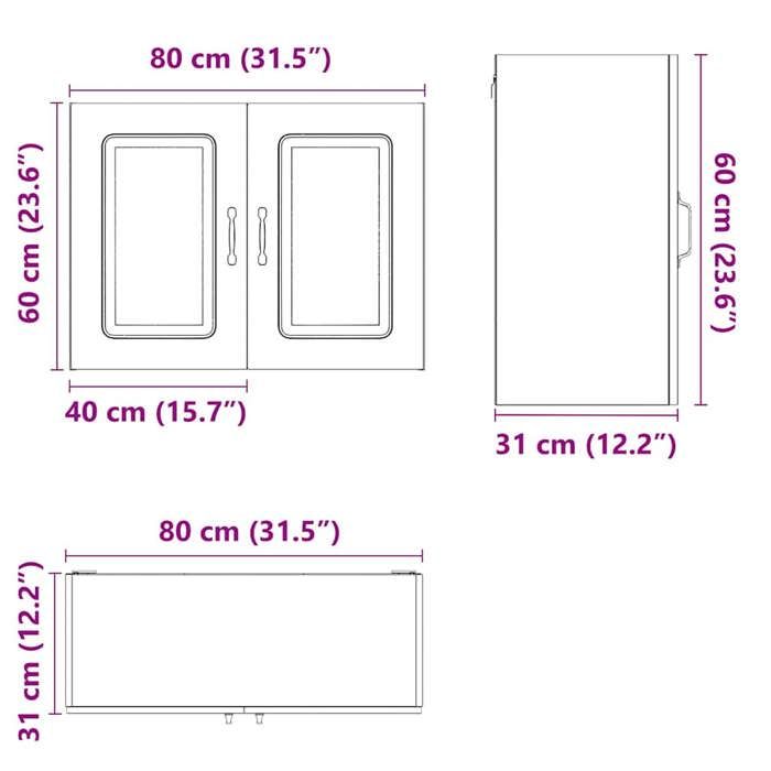 Remise 2026®Caisson haut cuisine Gris - Meuble mural de cuisine Kalmar - gris béton - Bois dingénierie 216 2951676