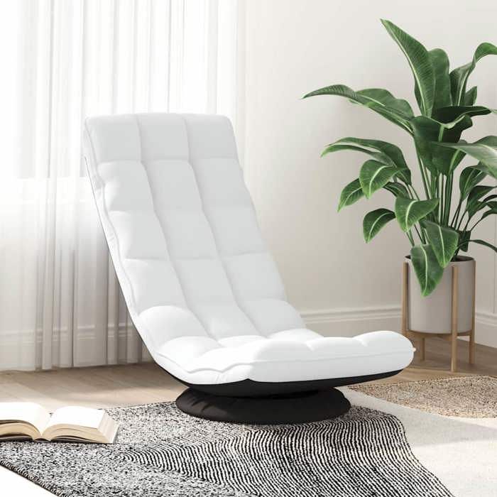 Best2026@Tissu Fauteuil Relax SHIELDPRO® - Siège maximal: 110 kg - Fauteuil de sol pivotant blanc 70x51x79 cm - pour salon8547