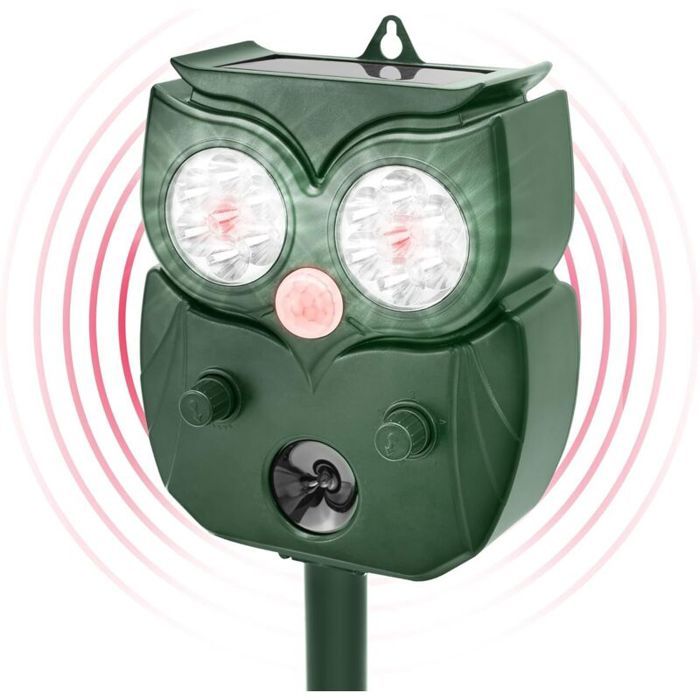 Répulsif solaire à ultrasons - Virex® - Éloigne souris chats chiens oiseaux renards