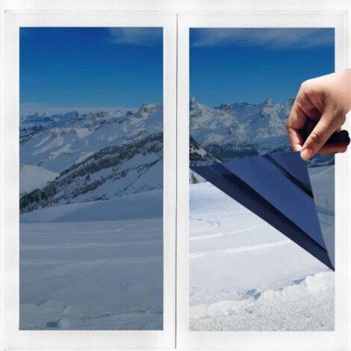 Film fenetre Anti Regard Film Miroir Fenêtre sans Tain Film Anti Chaleur Anti UV Électrostatique Protection de la Vie Privée Film
