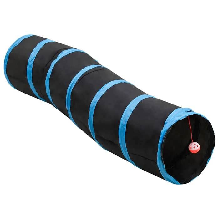 Tunnel pour Chats en Forme en forme de S - vidaXL - polyester - noir - 122 cm@aha87f Tunnel pour Chats en Forme en forme de S - vidaXL - polyester - noir - 122 cm@aha87f