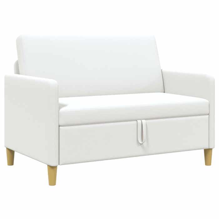 Canapé avec rangement - Sofa avec rangement - vidaXL - polyester - blanc - 122 x 78 x 87 cm - 2 places 7546699