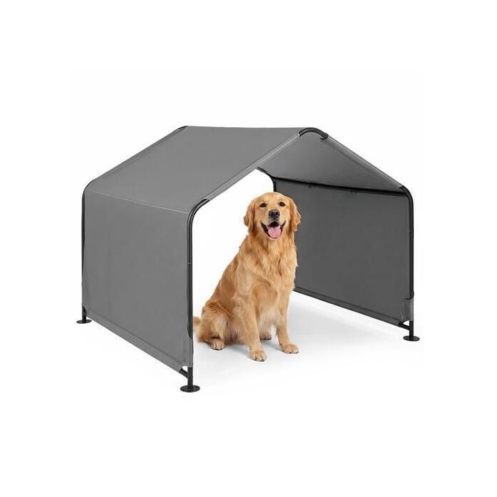 Niche dOmbre pour Chiens COSTWAY Maison pour Animaux de Compagnie avec Toit Imperméable Piquets pour Poules Lapins Bétail Gris Niche dOmbre pour Chiens COSTWAY Maison pour Animaux de Compagnie avec Toit Imperméable Piquets pour Poules Lapins Bétail Gris