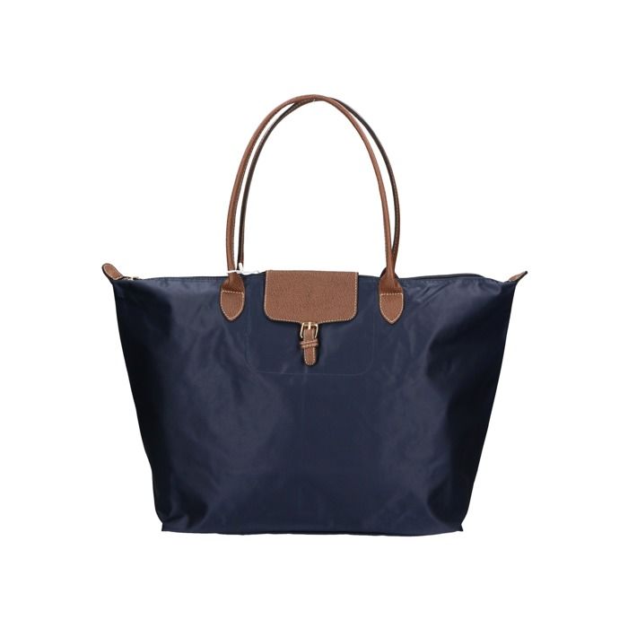 Sac Shopper Femme Nylon Bleu avec Doubles Anses et Fermeture Zip Centrale Purple UNICA 51x34x16 cm GLX22044923FBG-PURPLE Sac Shopper Femme Nylon Bleu avec Doubles Anses et Fermeture Zip Centrale Purple UNICA 51x34x16 cm GLX22044923FBG-PURPLE