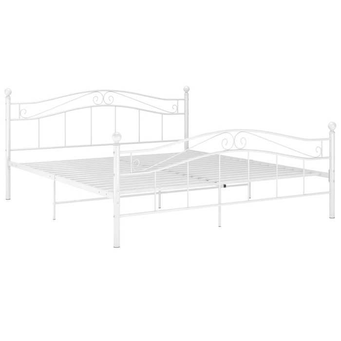 BONNE&11572 Cadre de lit Blanc Métal 180x200 cm(VIDAXL)